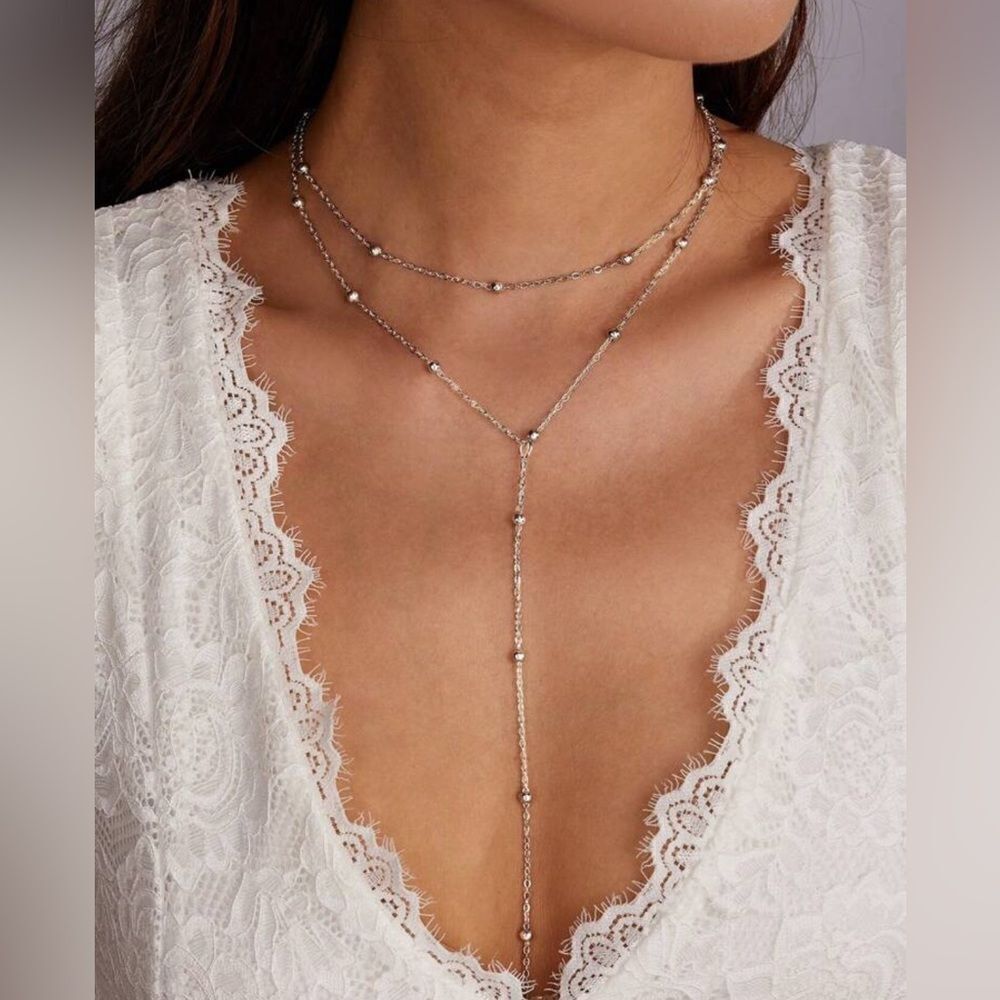 Tassel drop necklace #1393